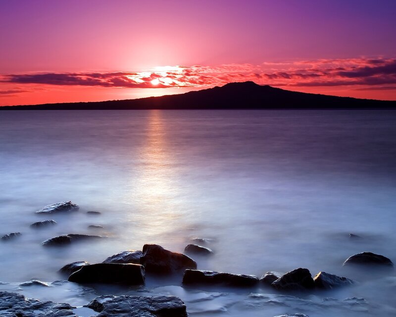 Sunset over the sea