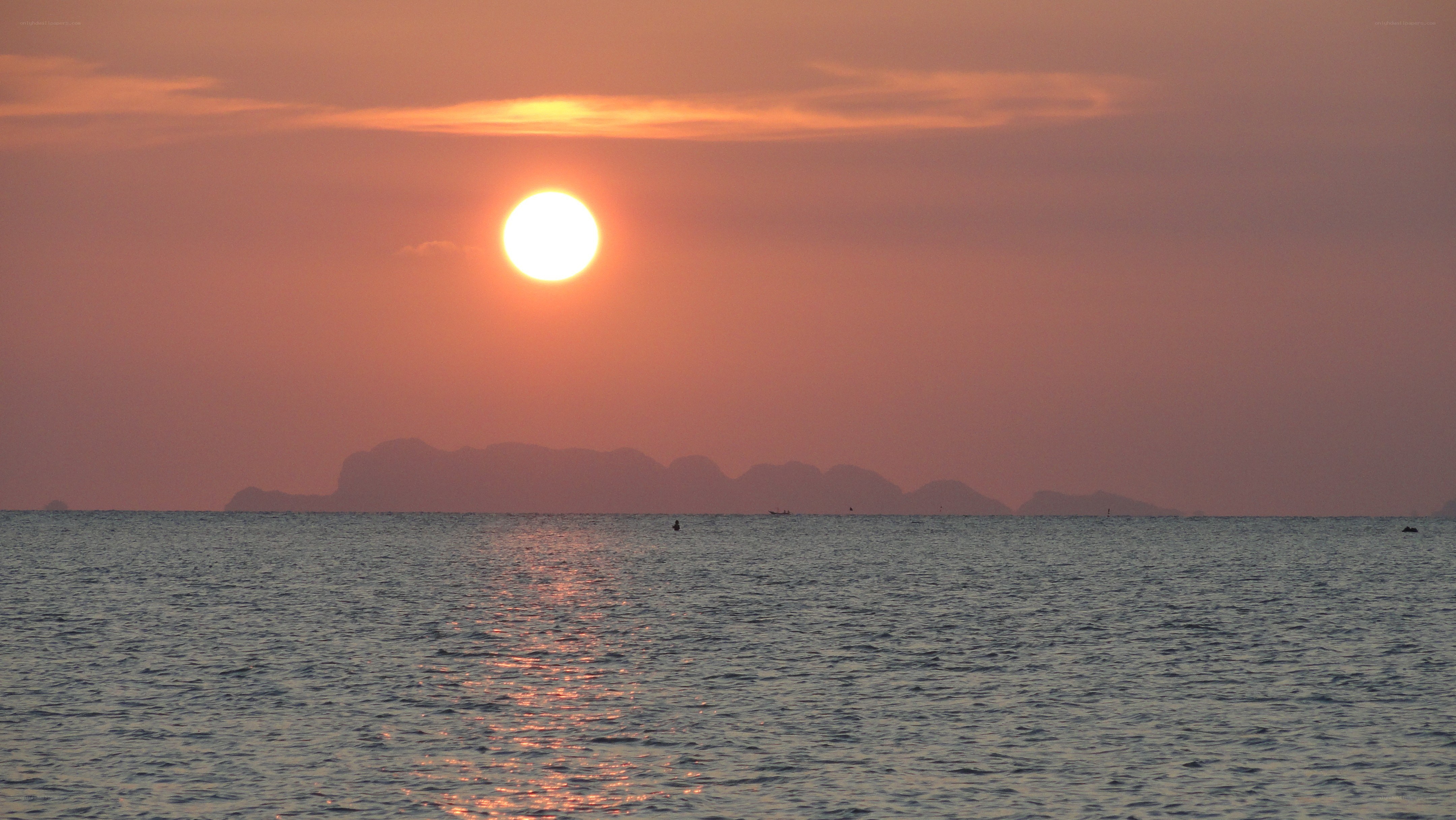 sunset over the sea
