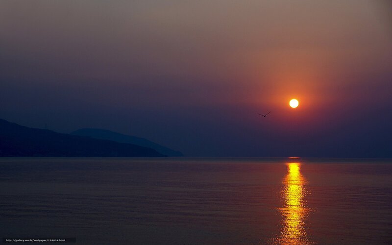 Sunset over the sea