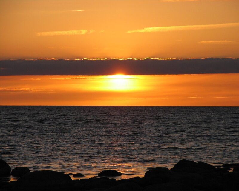 Sunset over the sea