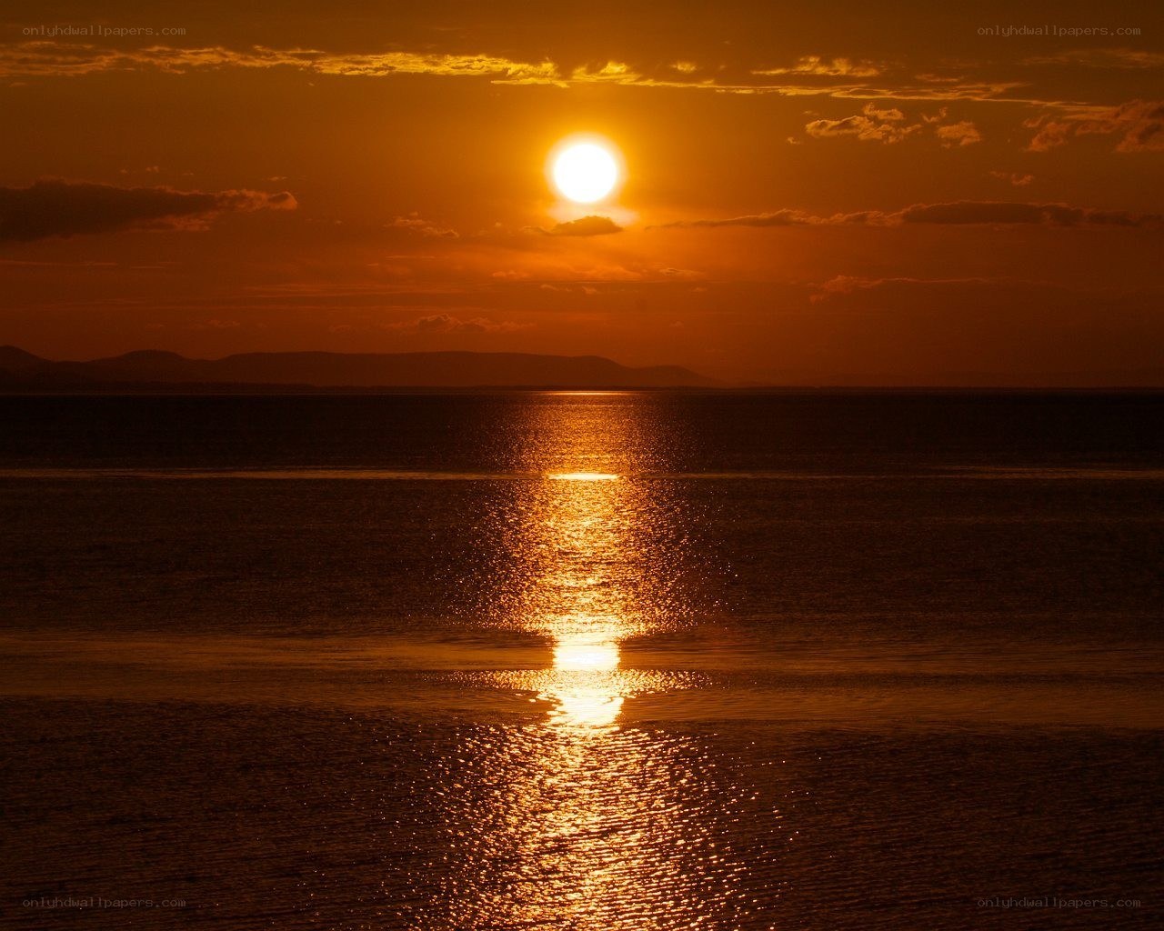 Sunset over the sea