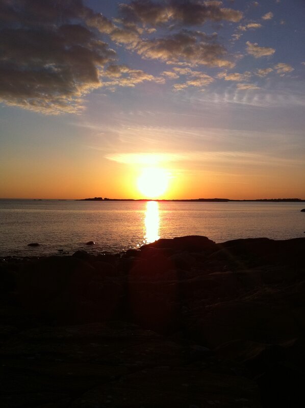 sunset over the sea