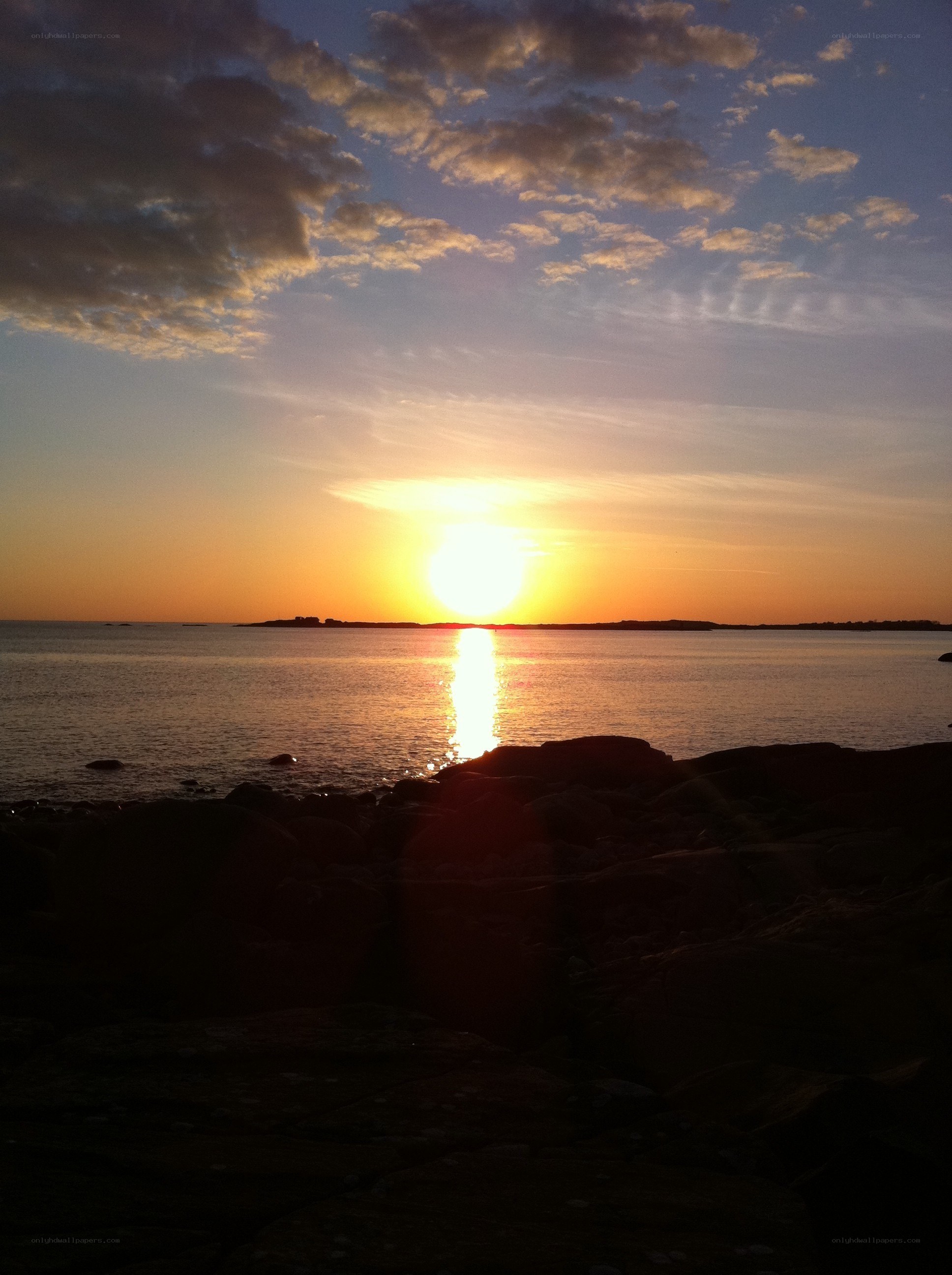 sunset over the sea