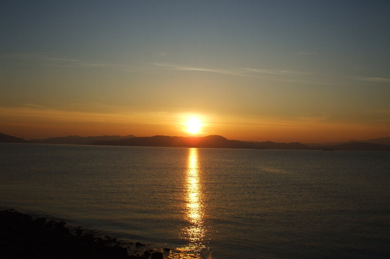 Sunset over the sea