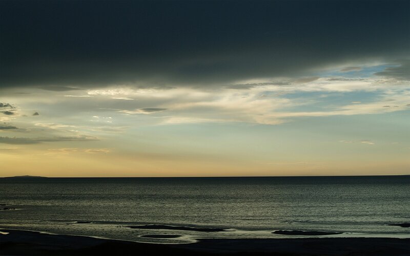 sunset over the sea