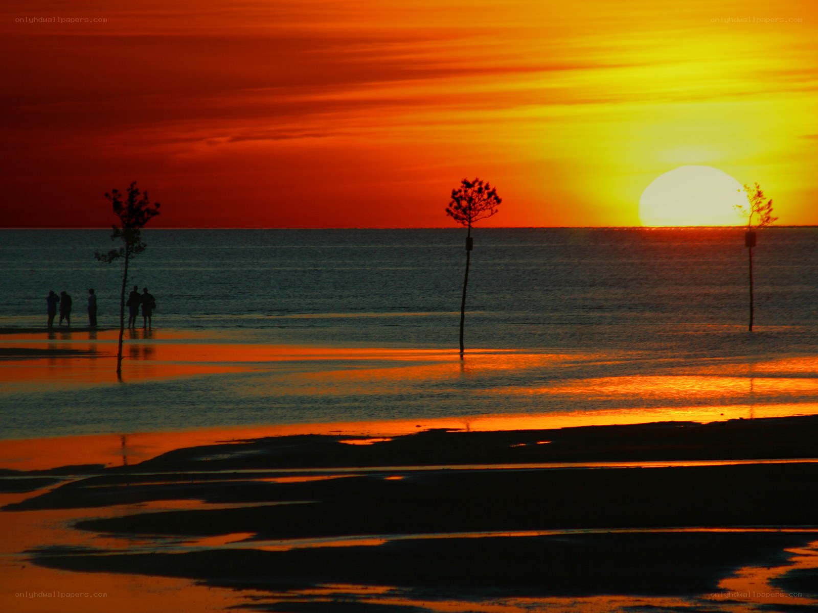Sunset over the sea