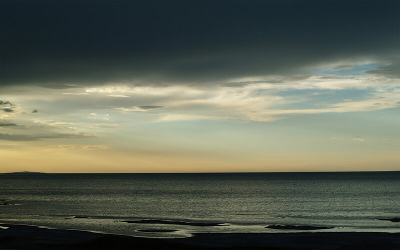 sunset over the sea