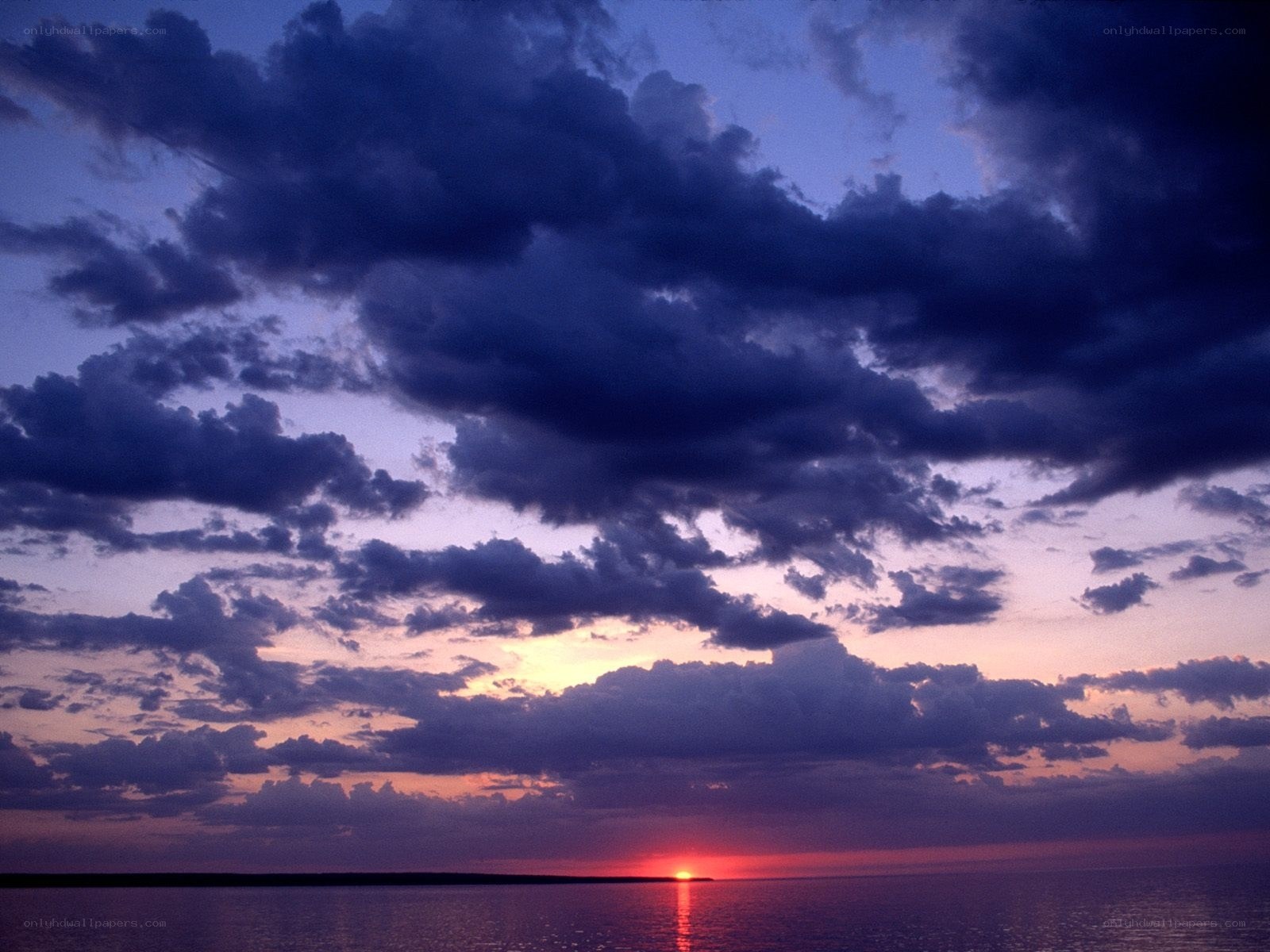 sunset over the sea