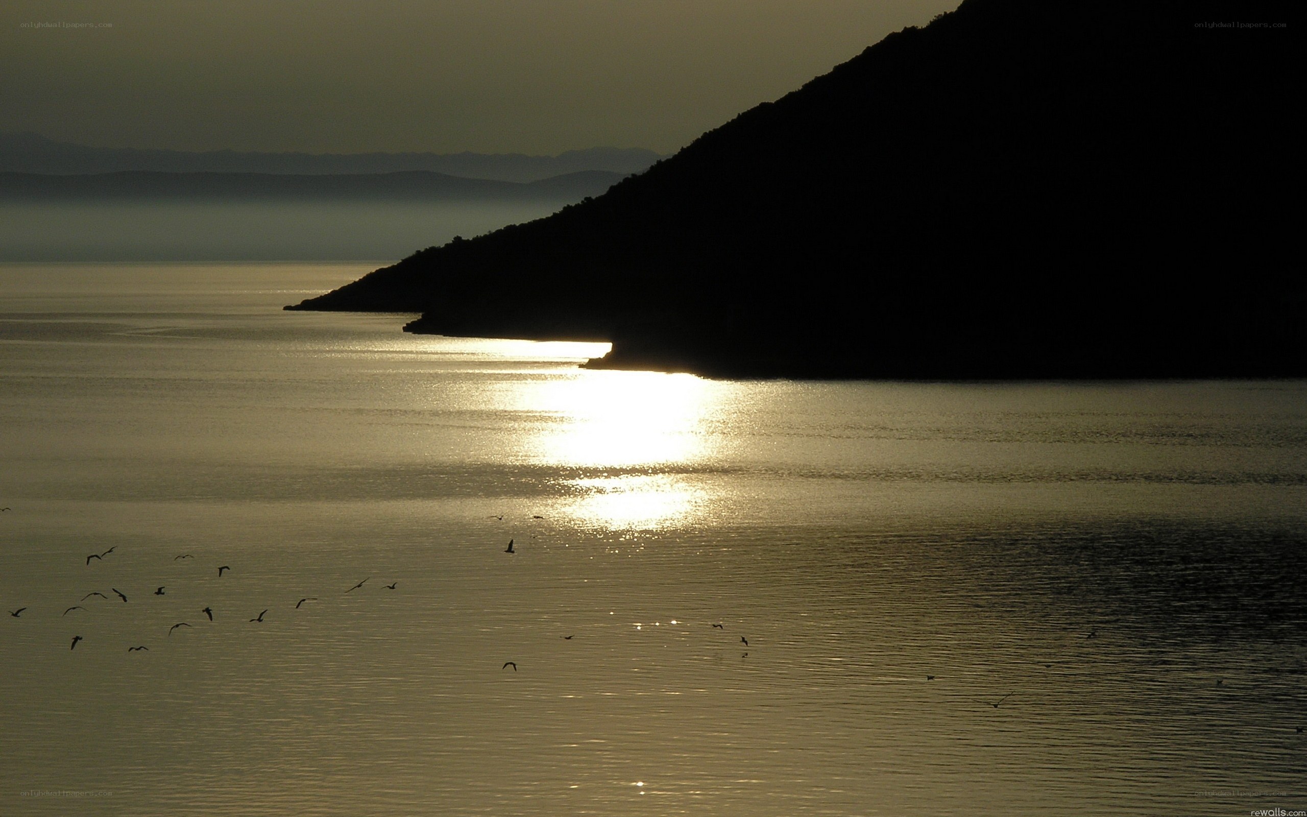 Sunset over the sea