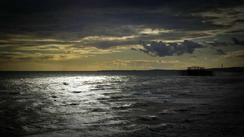 Sunset over the sea