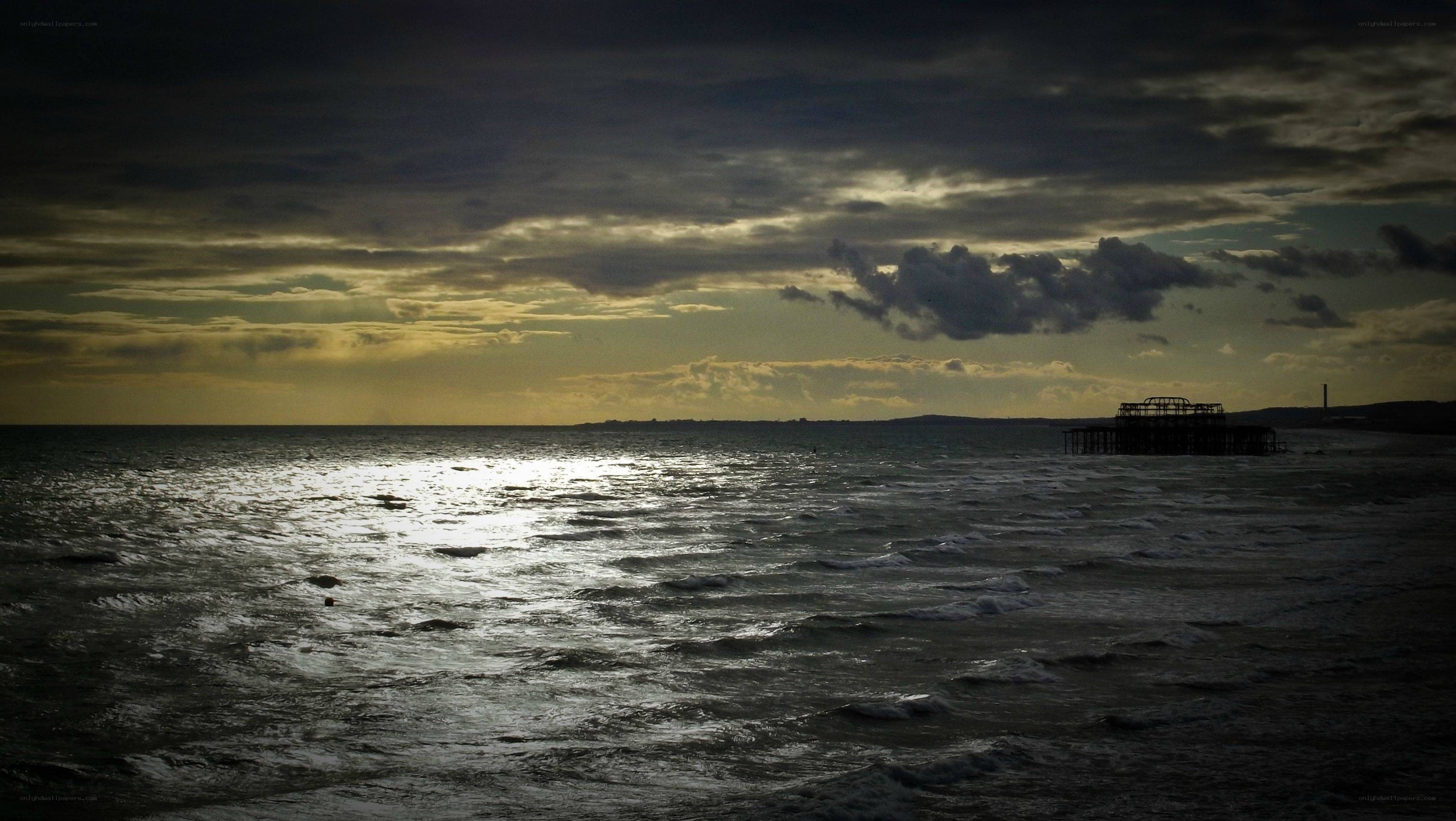 Sunset over the sea