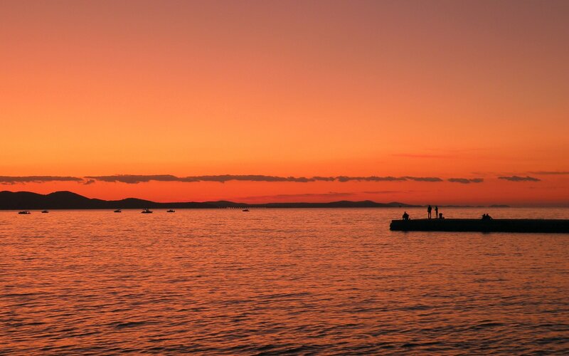 sunset over the sea
