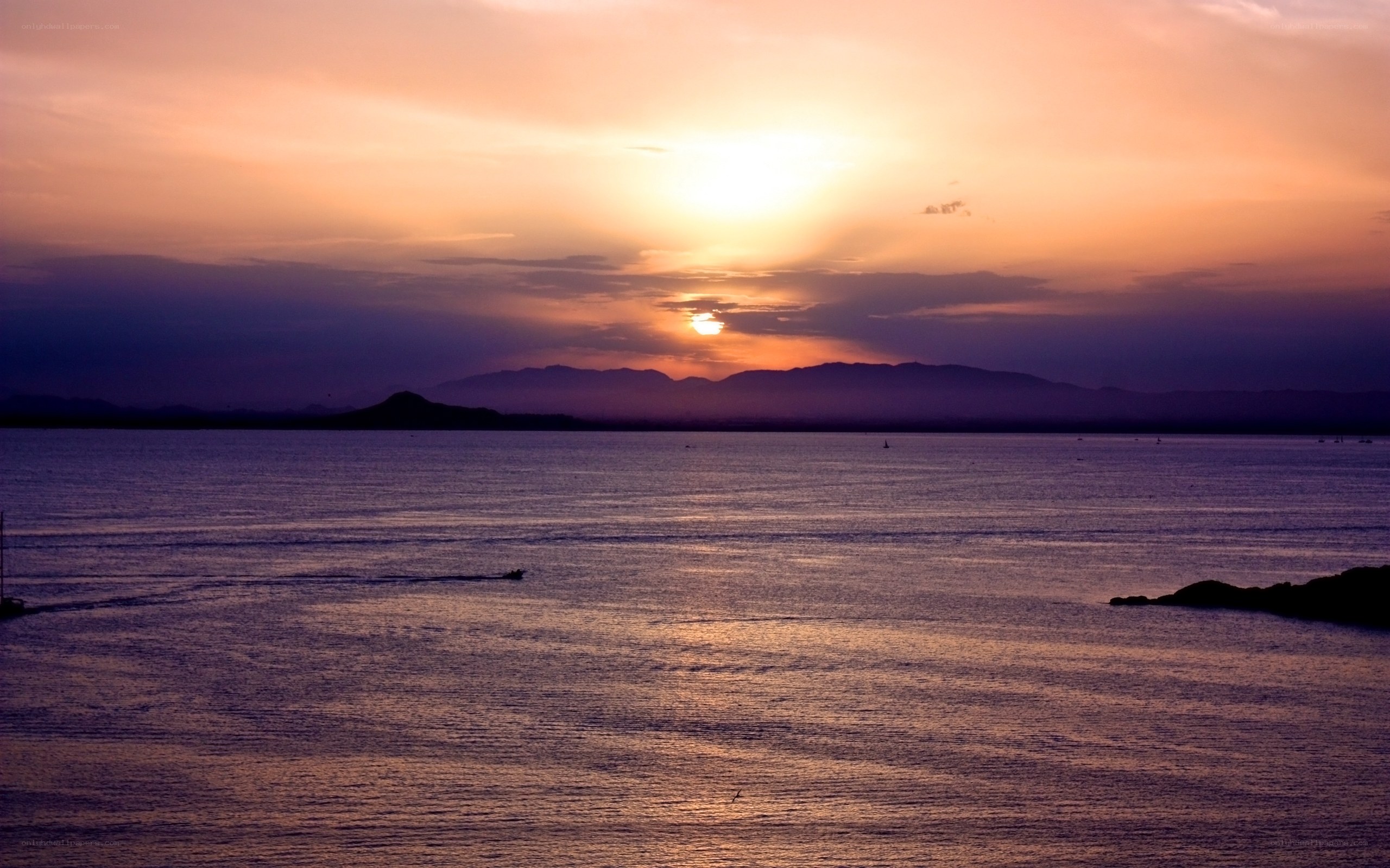 sunset over the sea
