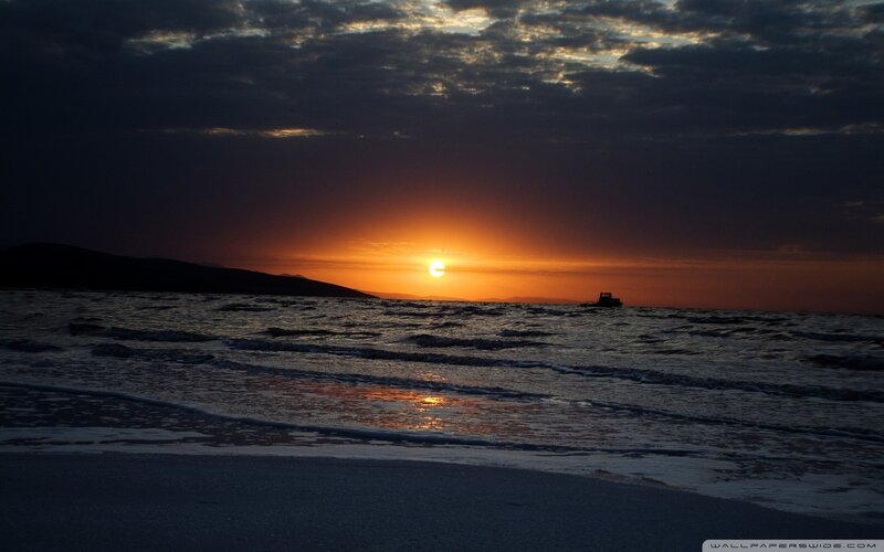 Sunset over the sea