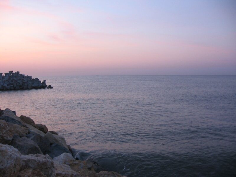 sunset over the sea