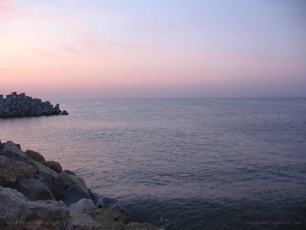 sunset over the sea