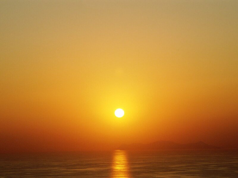Sunset over the sea