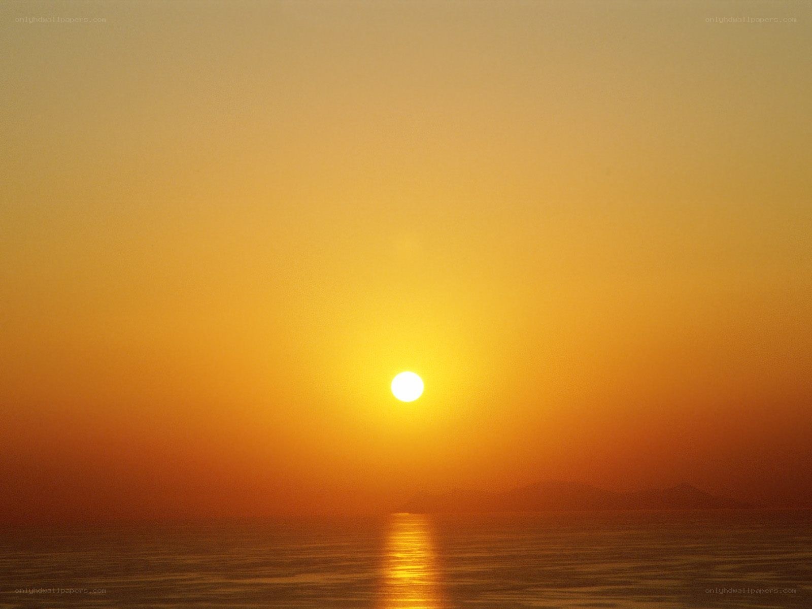 Sunset over the sea