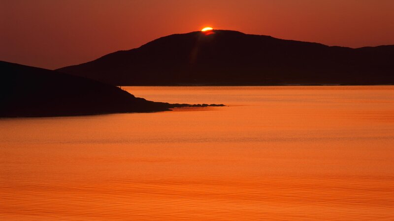 Sunset over the sea