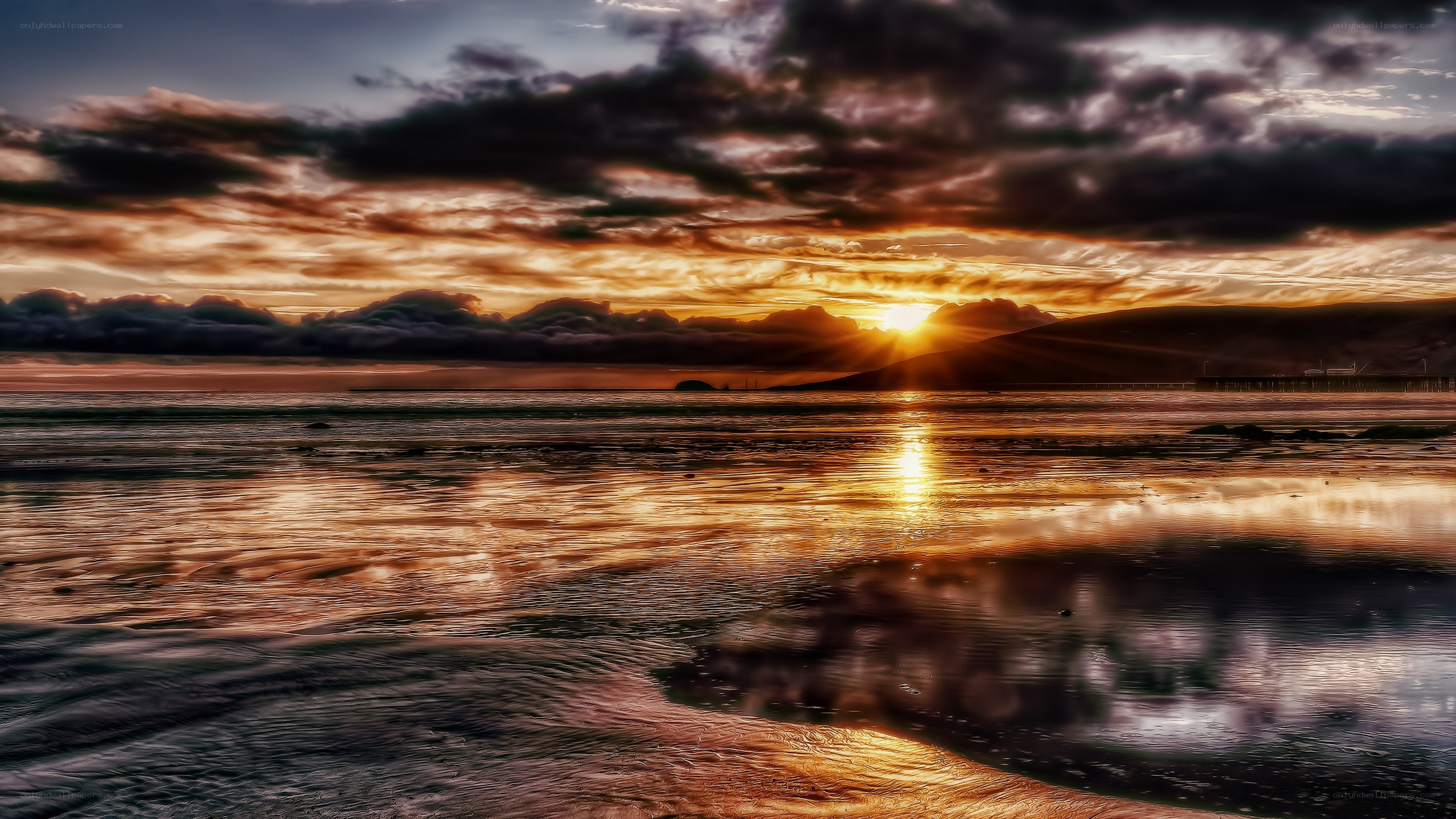 Sunset over the sea