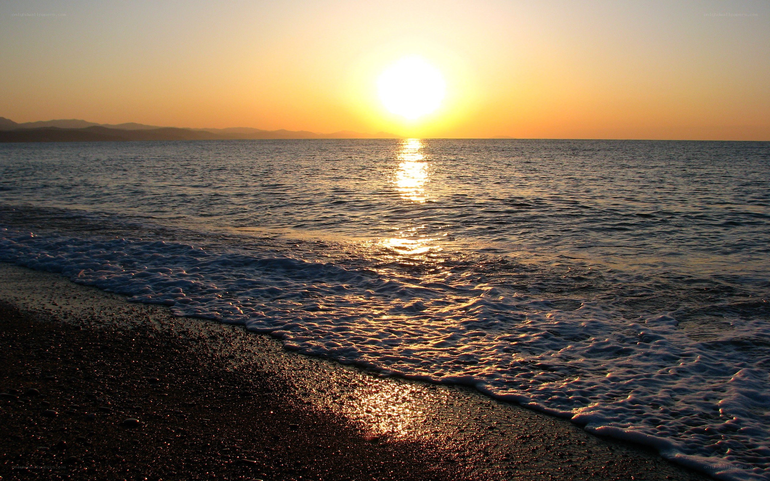 Sunset over the sea