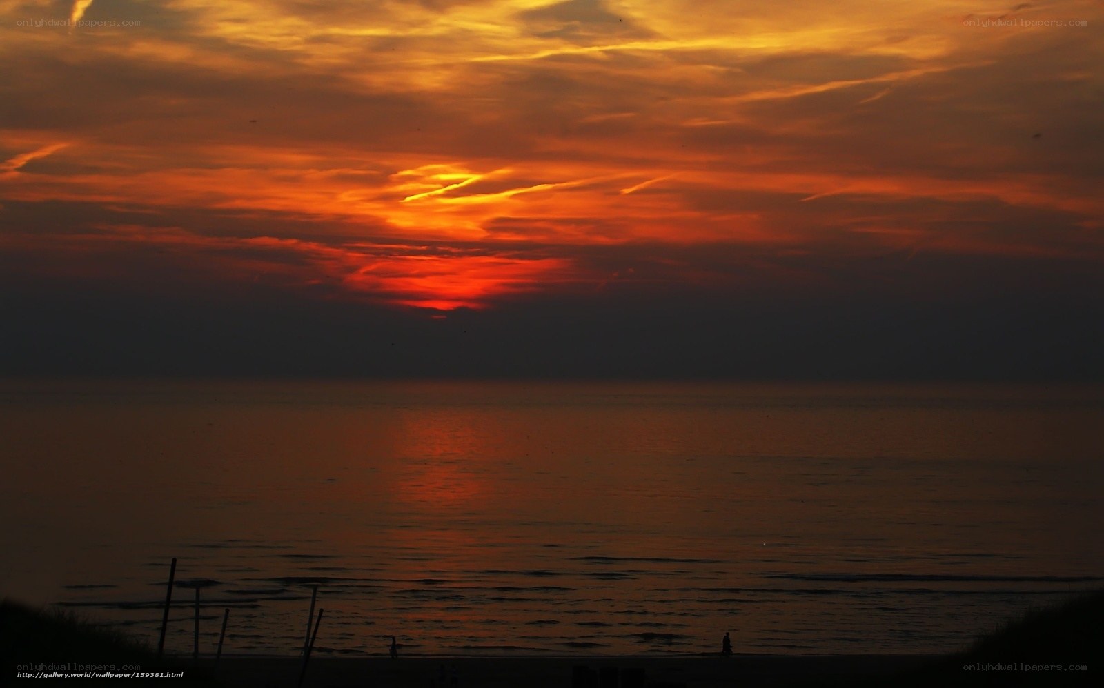 sunset over the sea