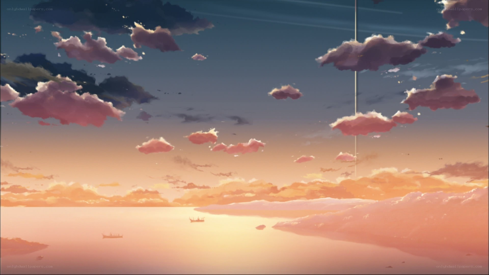 sunset over the sea