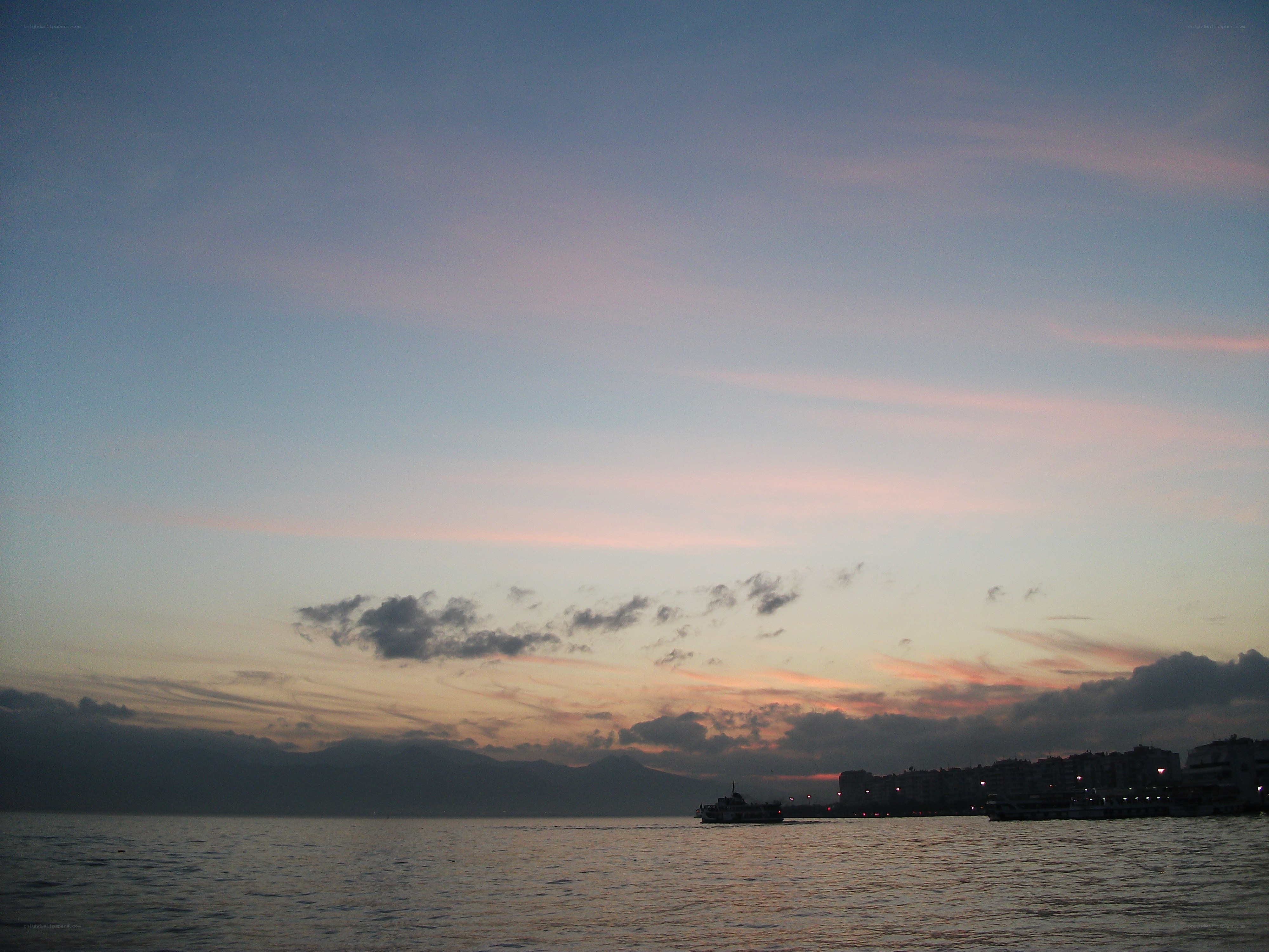 sunset over the sea