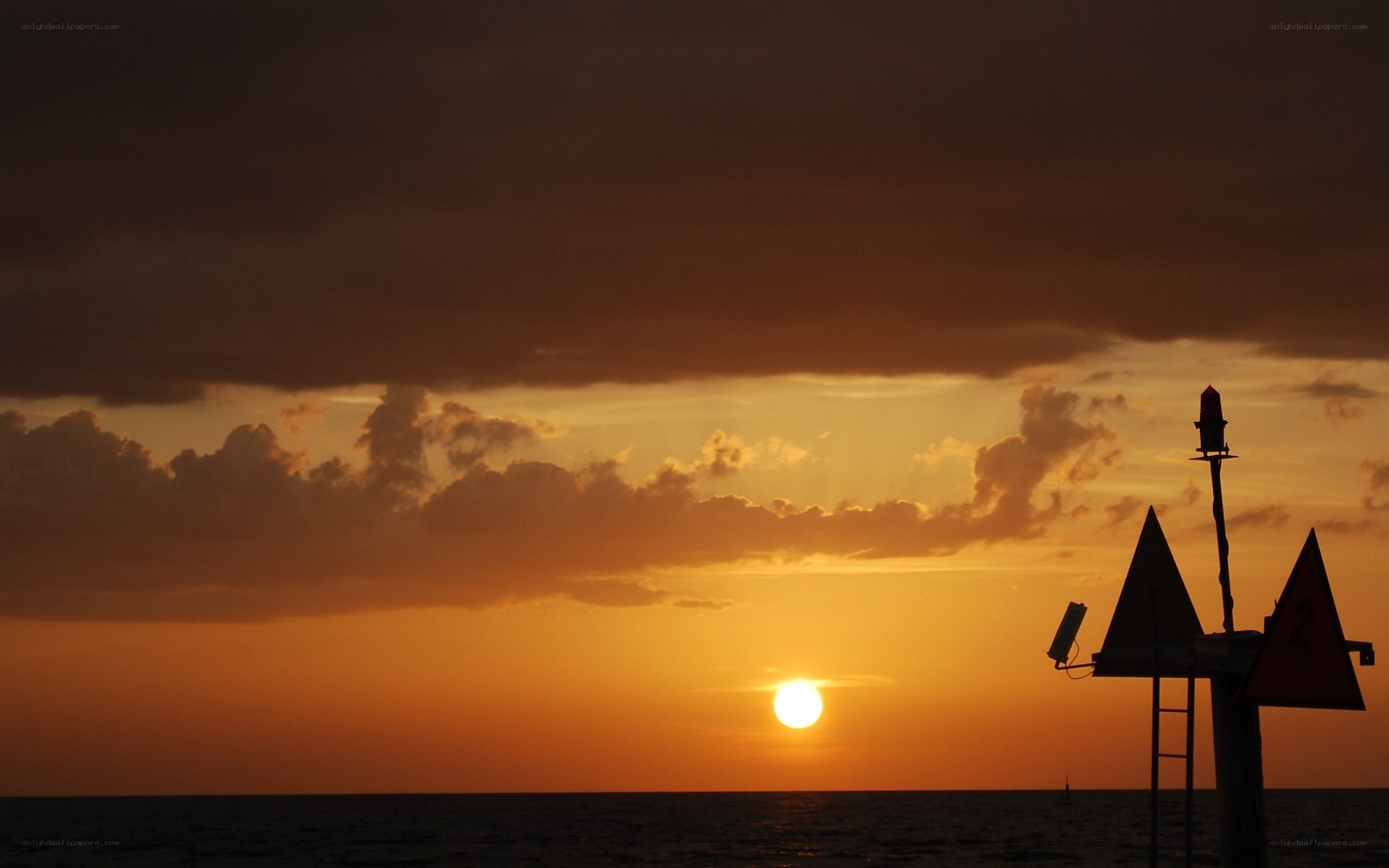 sunset over the sea