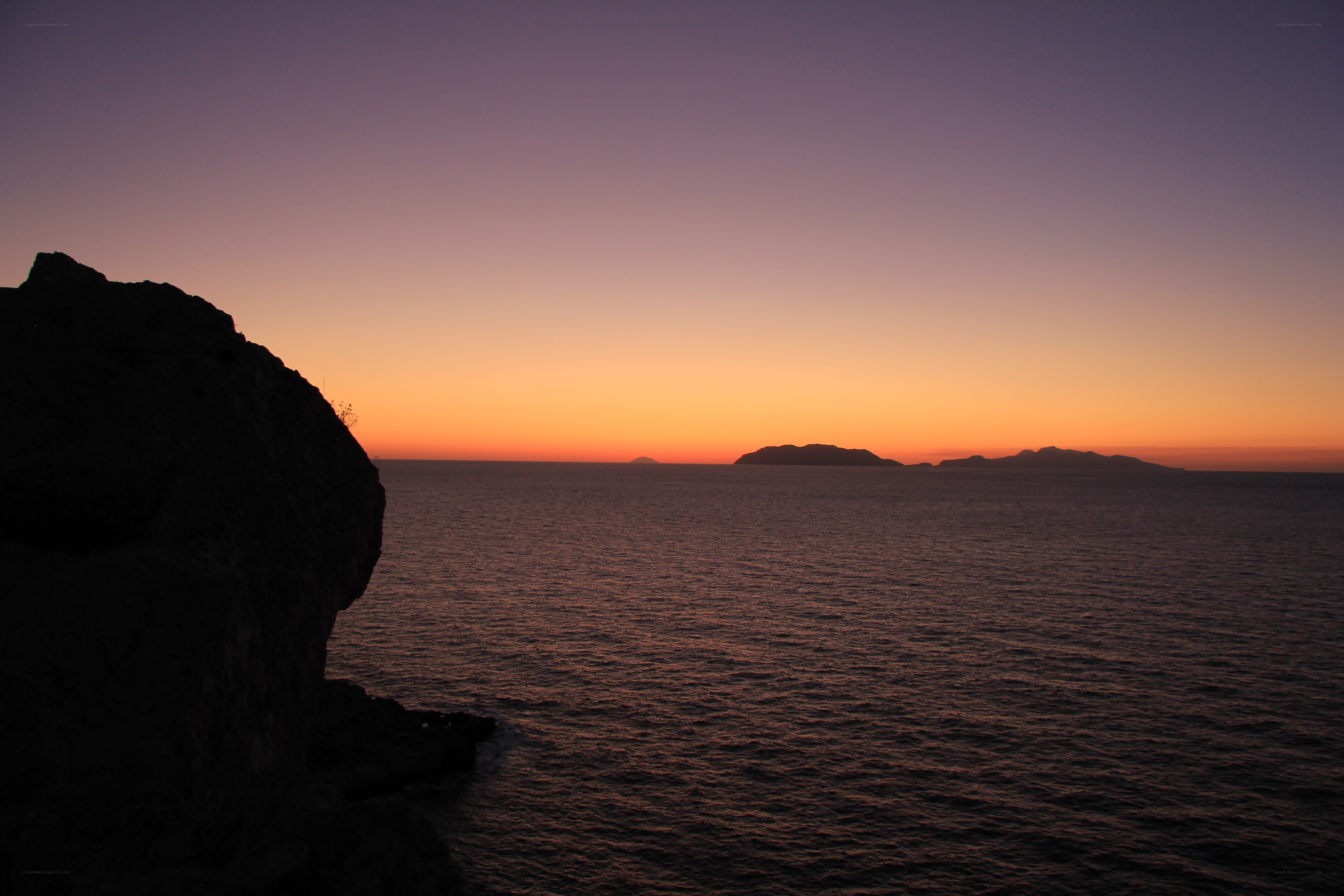 Sunset over the sea