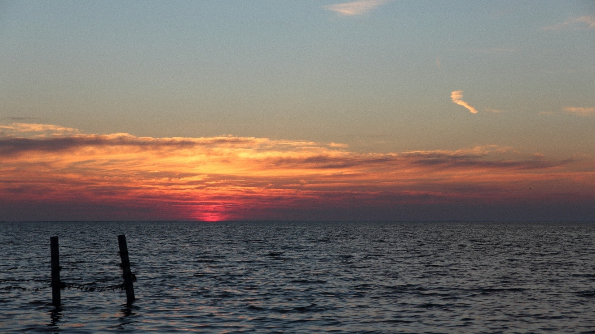 sunset over the sea