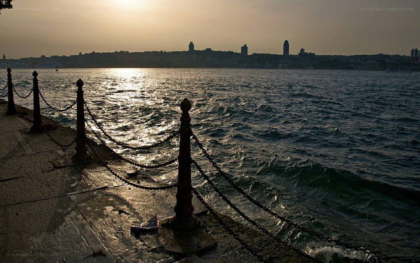 sunset over the sea