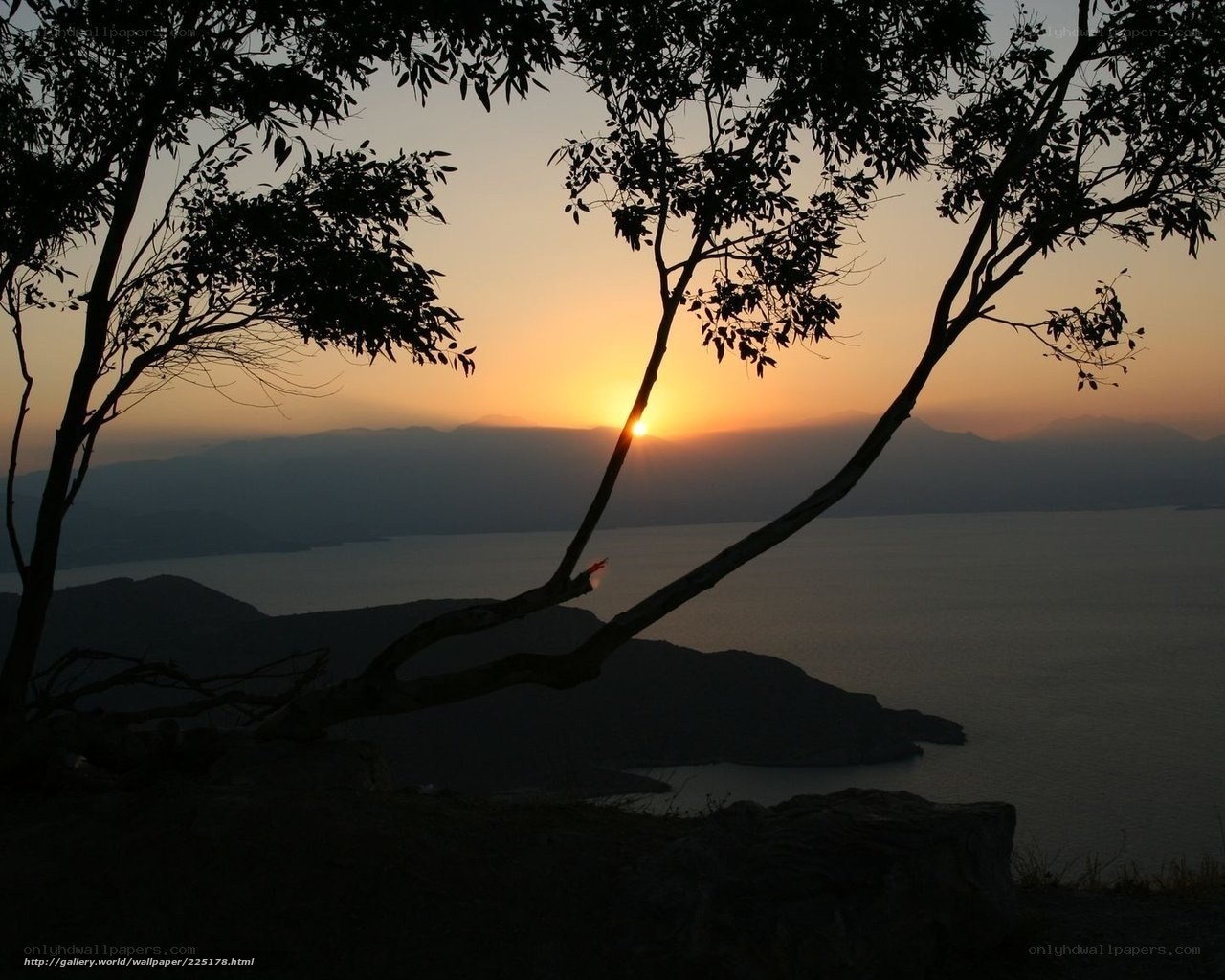 Sunset over the sea