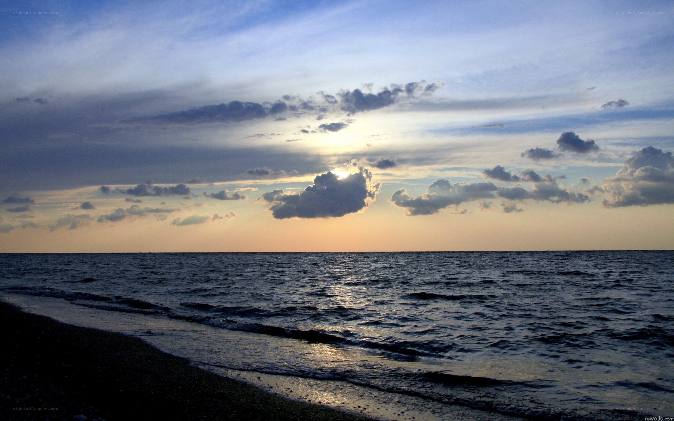 sunset over the sea