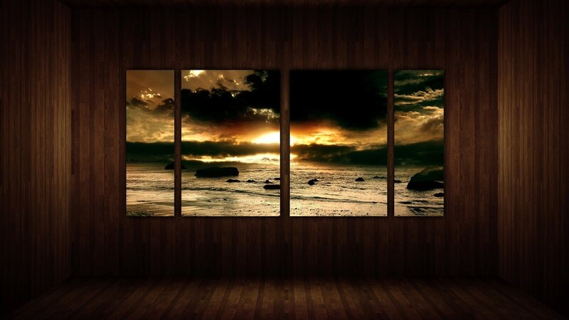 sunset over the sea