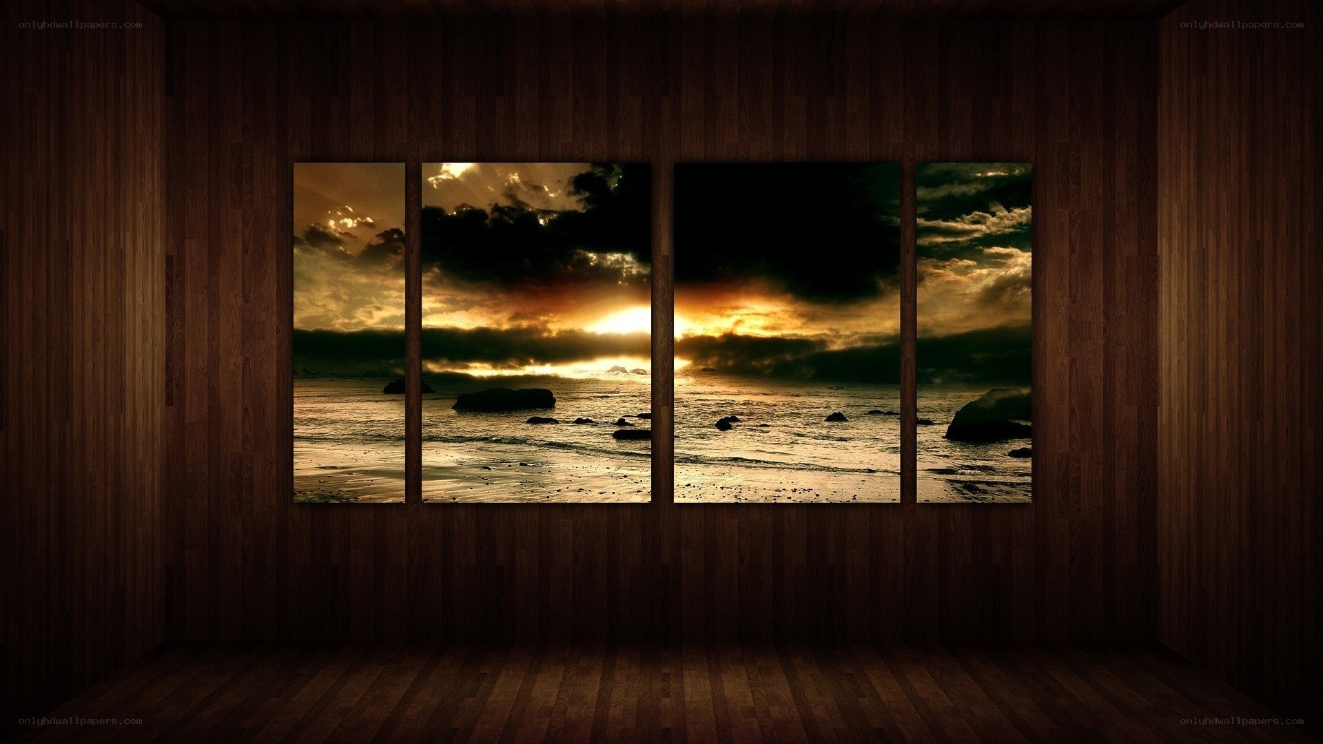 sunset over the sea