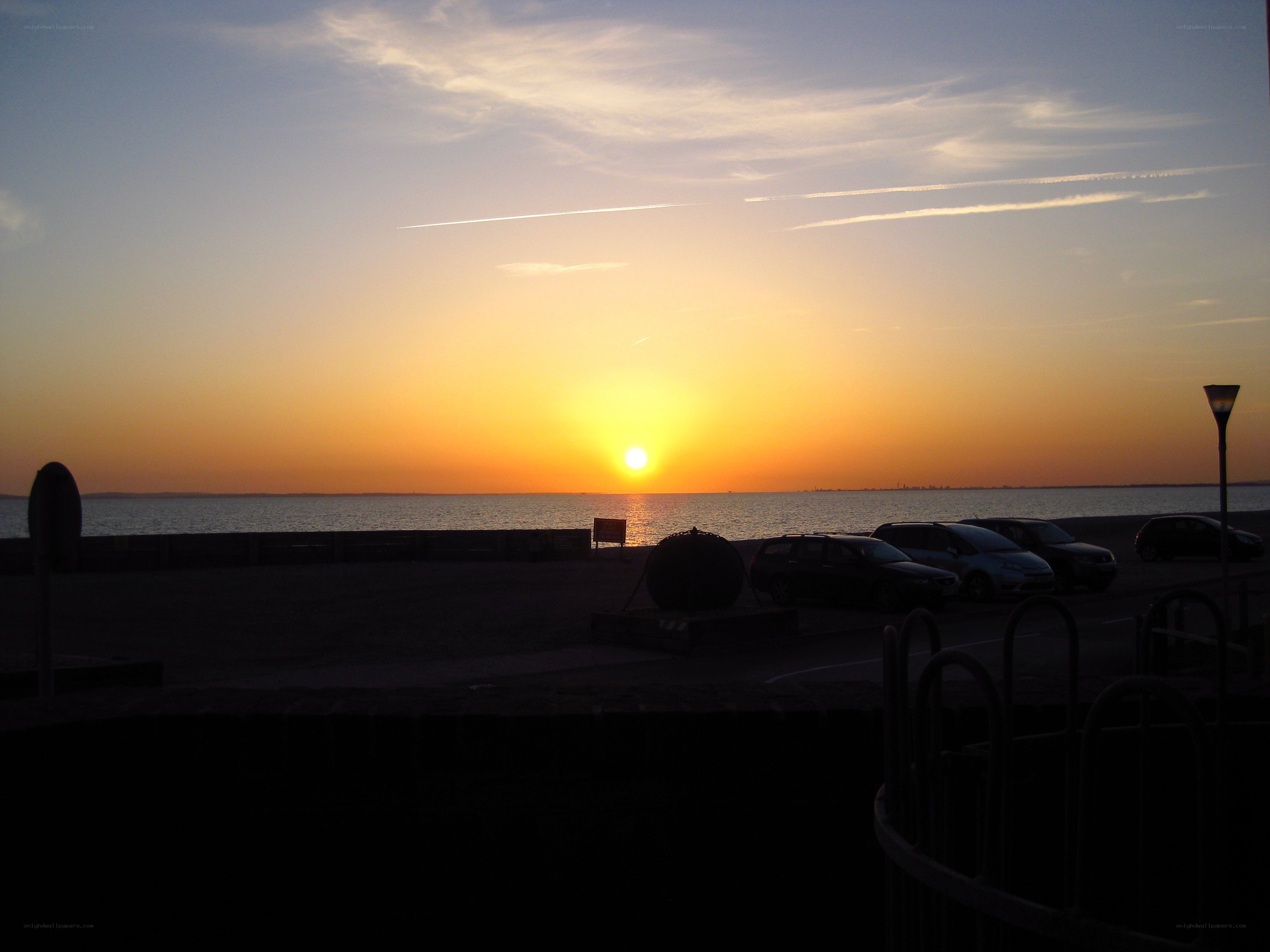 sunset over the sea
