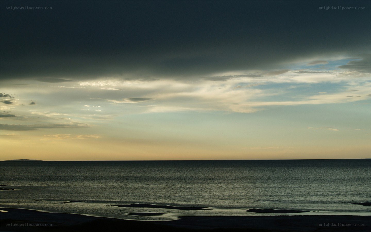 sunset over the sea