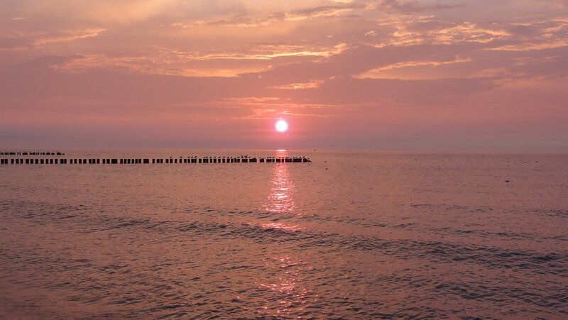 sunset over the sea
