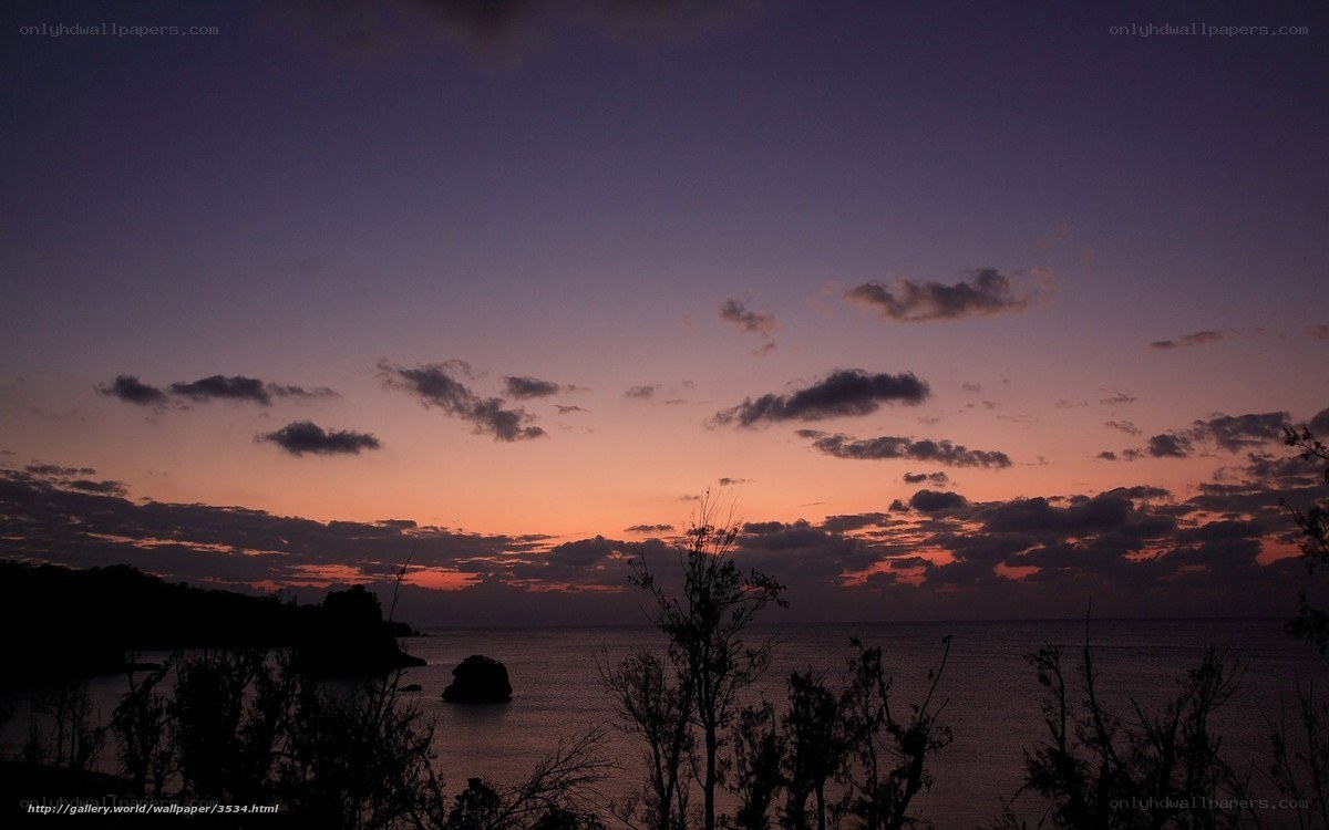 sunset over the sea