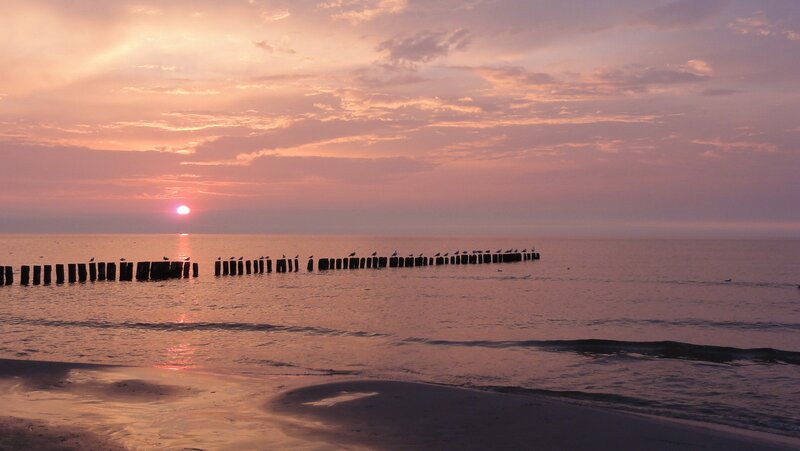 sunset over the sea