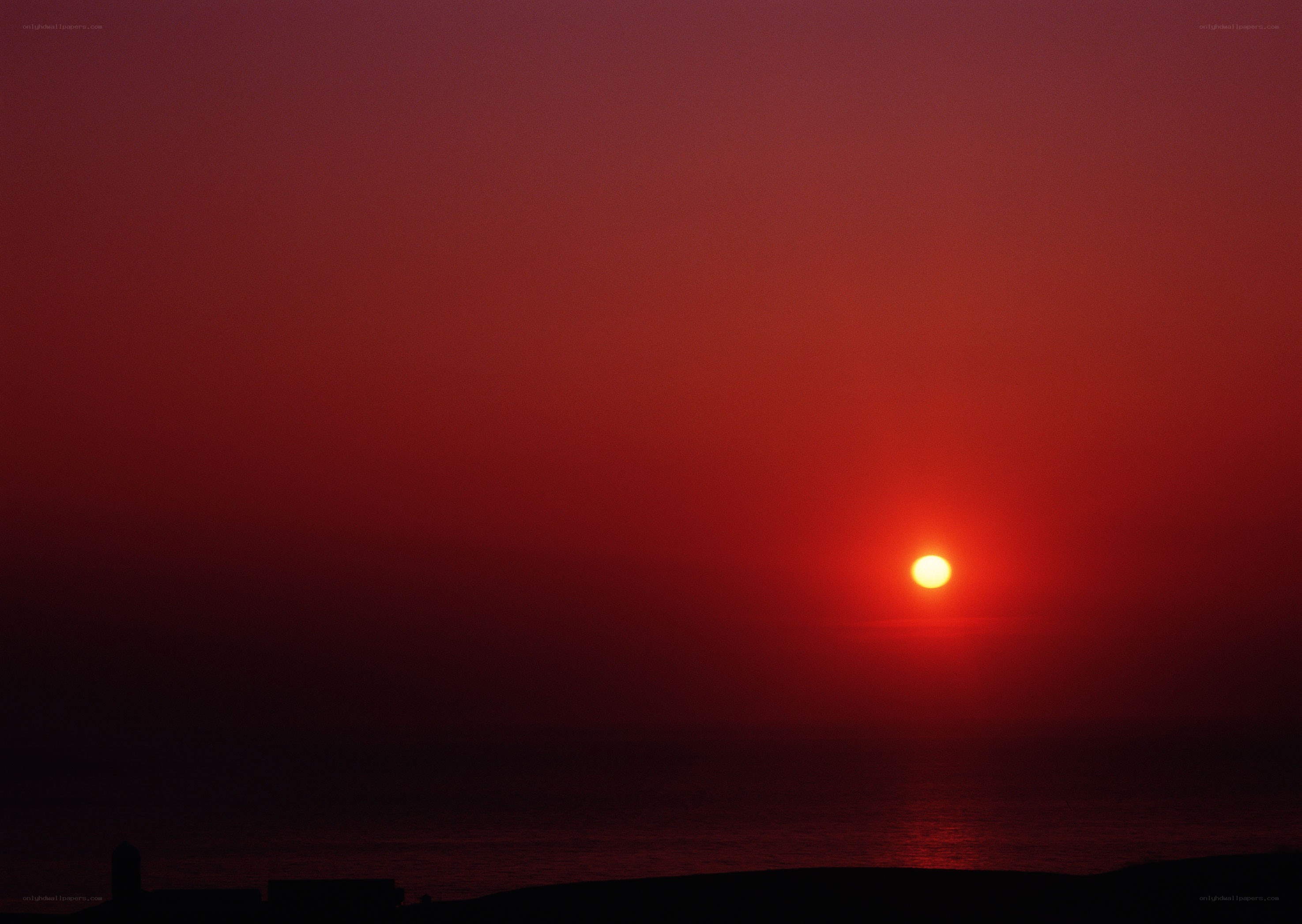 Sunset over the sea