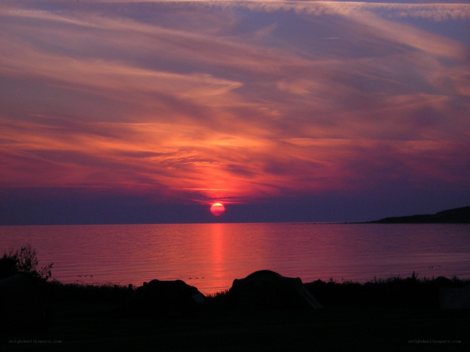 sunset over the sea