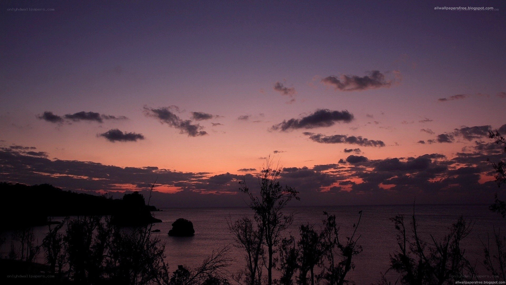 sunset over the sea