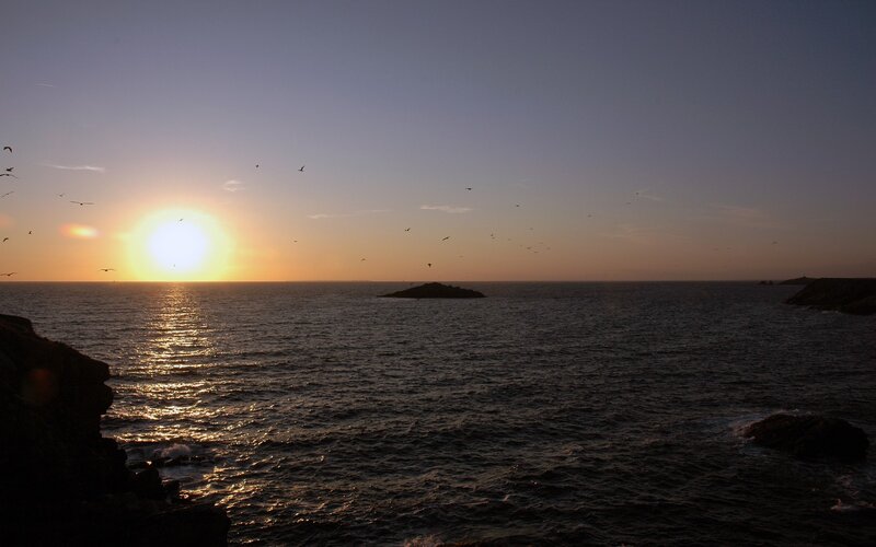 Sunset over the sea