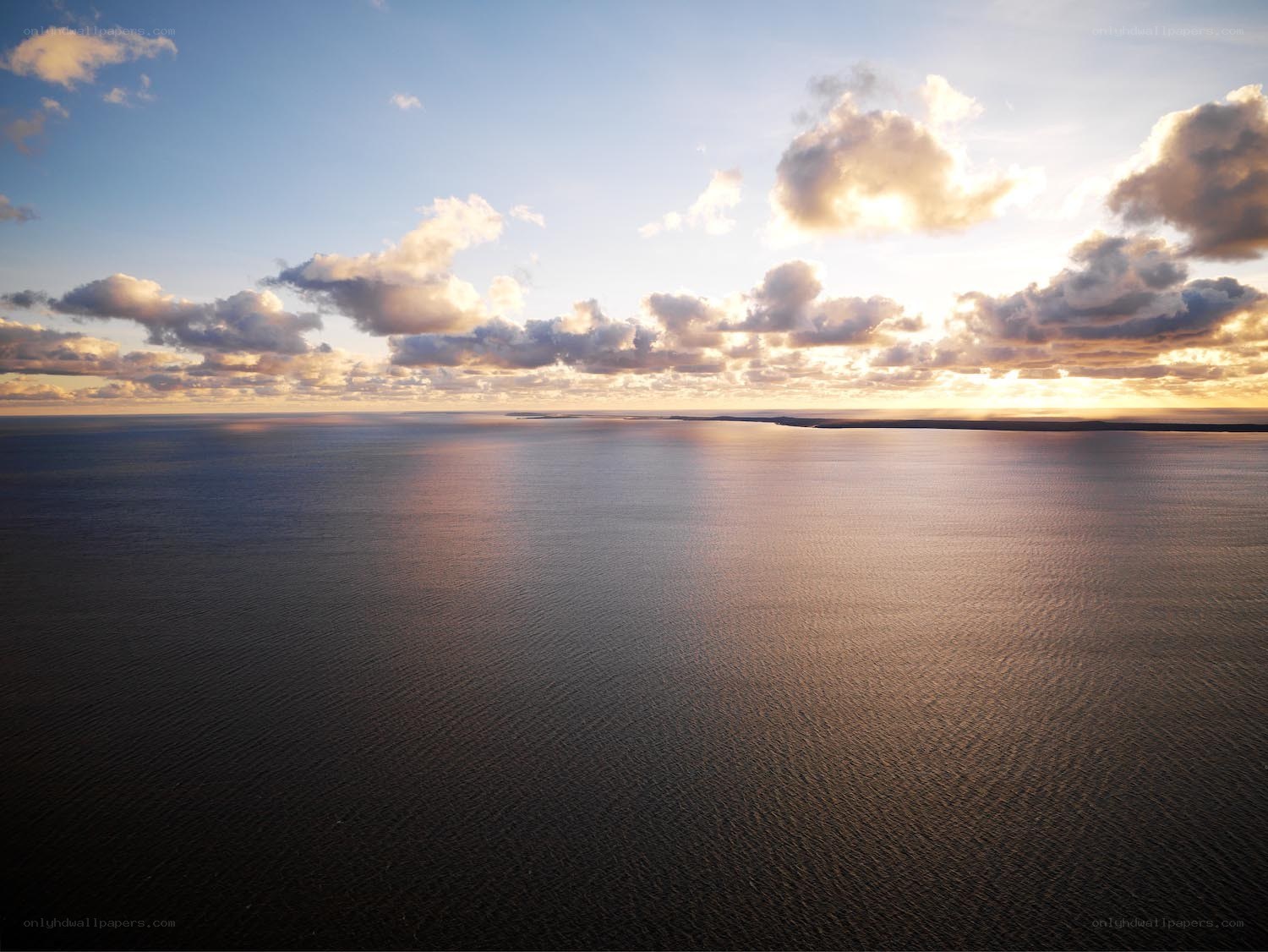 sunset over the sea