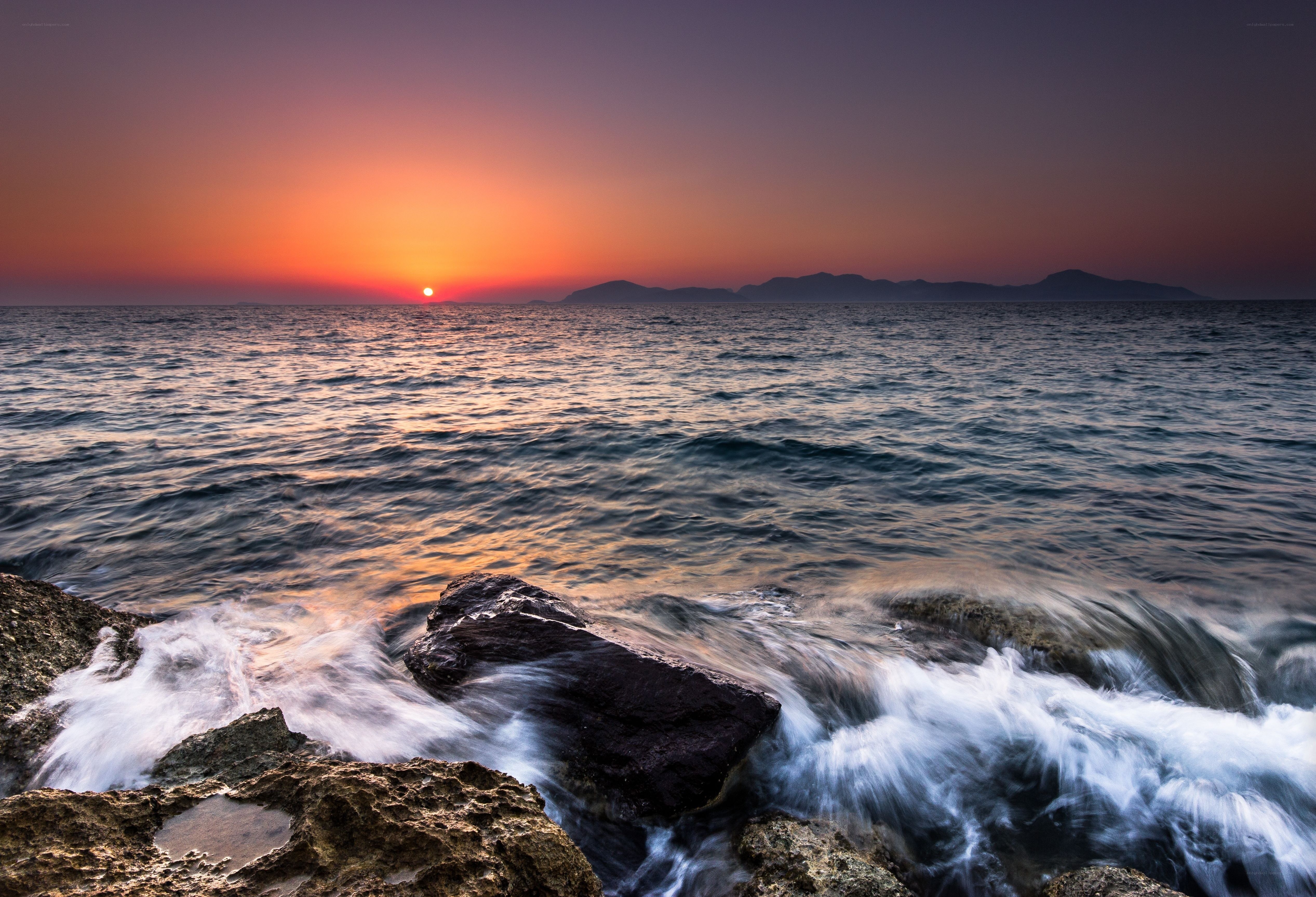 Sunset over the sea
