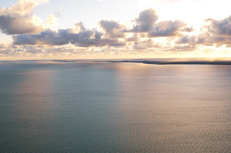 sunset over the sea