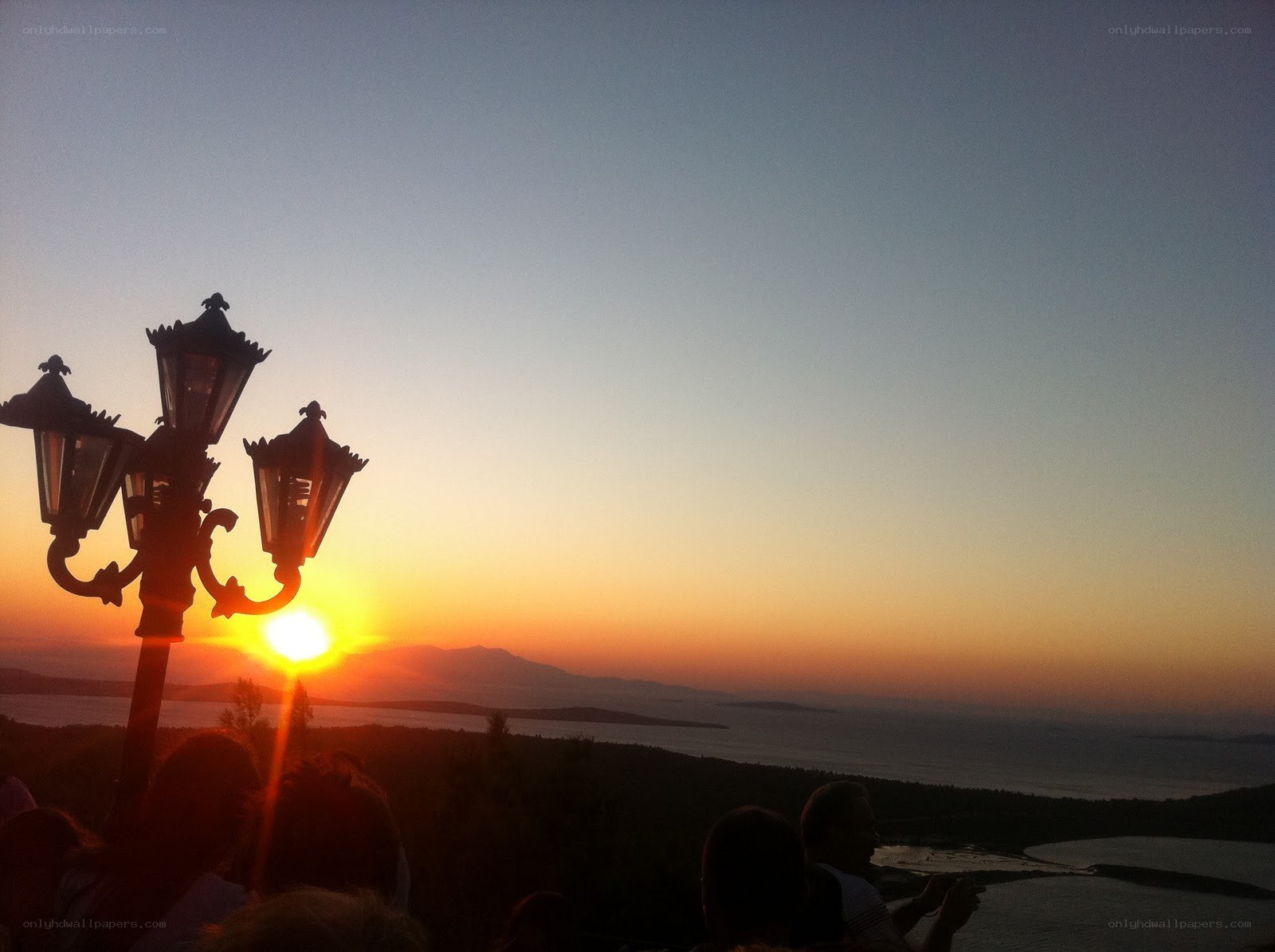sunset over the sea