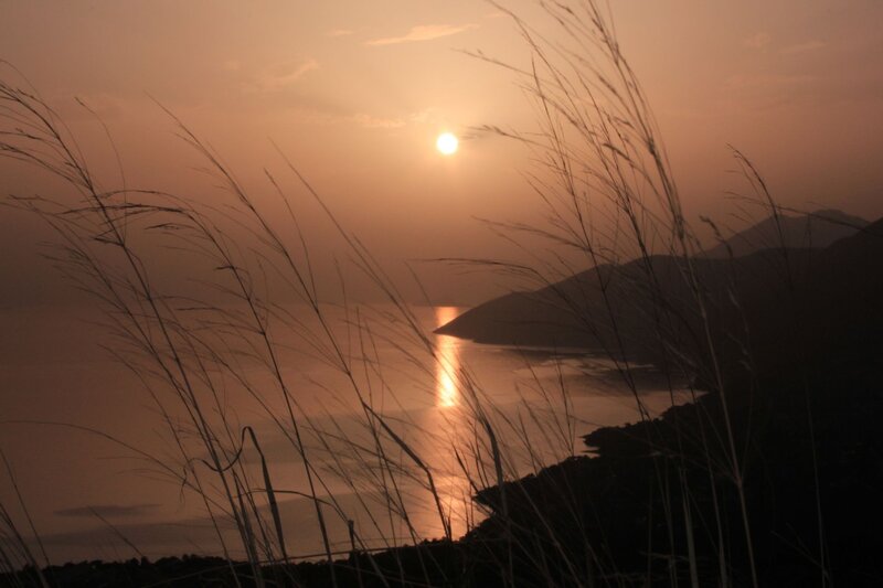 Sunset over the sea